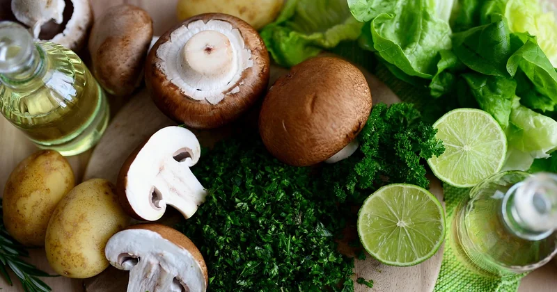 Un menu végétarien type pour la semaine, chiffré